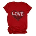thumbnail image 1 of Tbopshirt Valentine's Day T-Shirts for Women Short Sleeve Graphic Tees, Plus Size Womens Tops,Valentines Day Fashion Printed T-shirt S-XXXL, 1 of 2