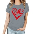 thumbnail image 1 of Tbopshirt Valentine's Day T-Shirts for Women Short Sleeve Graphic Tees, Plus Size Womens Tops,Valentines Day Fashion Printed T-shirt S-XXXL, 1 of 4