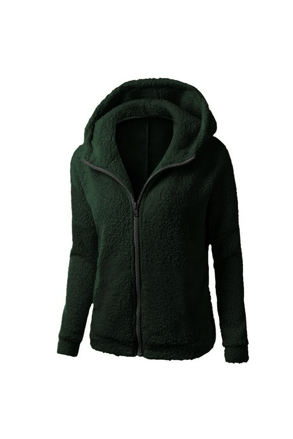Winter Coats For Women,Womens Coats,Women Hooded Sweater Coat Winter Warm Wool Zipper Coat Cotton Coat Outwear,Zipper Coat Hoodie Jackets