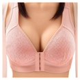 thumbnail image 1 of Tbopshirt Wirefree Bras Clearance,Lace Front Closure Bras,Women's Plus Size Bra,Casual Sexy Lace Front Button Shaping Cup Shoulder Strap Underwire Bra Extra-Elastic,Up to 50% Off Fashion, 1 of 3
