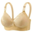 thumbnail image 1 of Tbopshirt Wirefree Bras for Women High Support Plus Size Full Cup Non-steel Lace Stitching Comfortable and Breathable Gathered Adjustable Shoulder Straps Bra Underwear, 1 of 2
