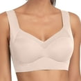 thumbnail image 1 of Tbopshirt Wirefree Bras for Women Plus Size,Women Bras Embroidered Glossy Comfortable Breathable Bra Underwear No Rims, 1 of 4