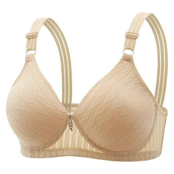 Tbopshirt Wirefree Bras for Women,Women Bras Embroidered Glossy Comfortable Breathable Bra Underwear No Rims