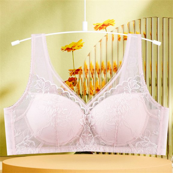 Tbopshirt Wirefree Bras for Women,Women Bras Solid Lace Lingerie Bras Underwear Bralette Bras