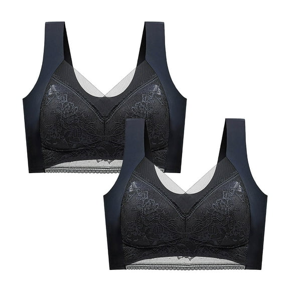 Tbopshirt Wirefree Lace Sports Bras for Women,Women Bras Gathered Sports Bra Underwear Yoga Hollow Out Bra Cup