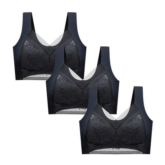 Tbopshirt Wirefree Lace Sports Bras for Women,Women Bras Gathered Sports Bra Underwear Yoga Hollow Out Bra Cup