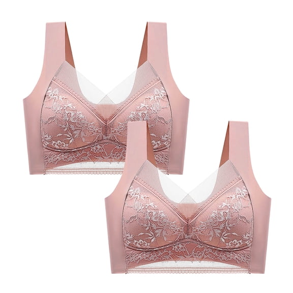 Tbopshirt Wirefree Lace Sports Bras for Women,Women Bras Gathered Sports Bra Underwear Yoga Hollow Out Bra Cup