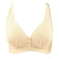thumbnail image 1 of Tbopshirt Wireless Bras for Women Plus Size,Stretch Push-Up Front Closure Womens Bras,Fashion Woman's Lace Beauty Back Strap Wrap Plus Size Bra Underwear, 1 of 3