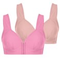 thumbnail image 1 of Tbopshirt Wireless Bras for Women Plus Size,Stretch Push-Up Womens Bras,2pcs Woman's Fashion Plus Size Wire Free Comfortable Push Up Hollow Out Bra Underwear, 1 of 1