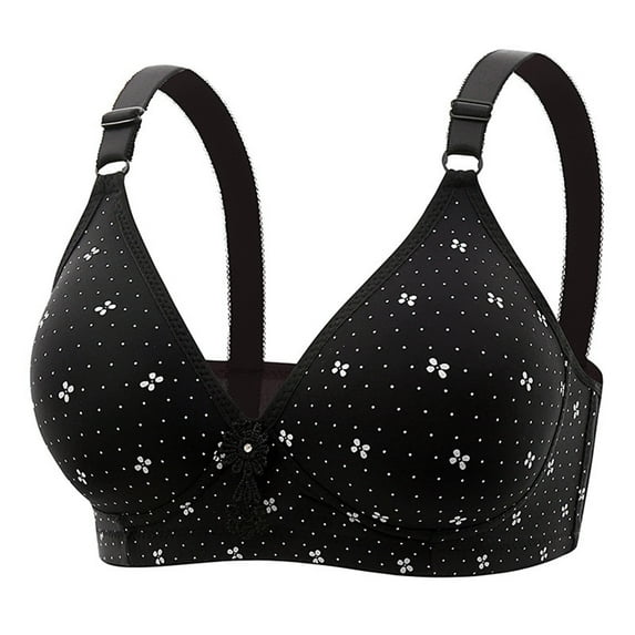 Tbopshirt Wireless Bras for Women Plus Size,Stretch Push-Up Womens Bras,Woman's Fashion Plus Size Wire Free Comfortable Push Up Bra Underwear