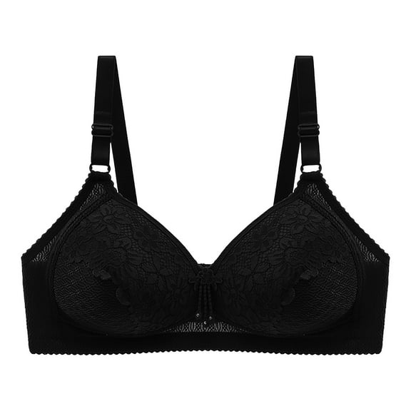 Tbopshirt Wireless Bras for Women Plus Size,Stretch Push-Up Womens Bras Lace No Wire,Woman's Color Comfortable Hollow Out Perspective Bra Underwear No Rims