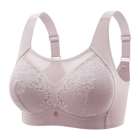 Tbopshirt Wireless Bras for Women Plus Size,Stretch Push-Up Womens Bras,Women's Bra Large and Thin Without Steel Ring With Side Folding and Fading Full Cup Bra