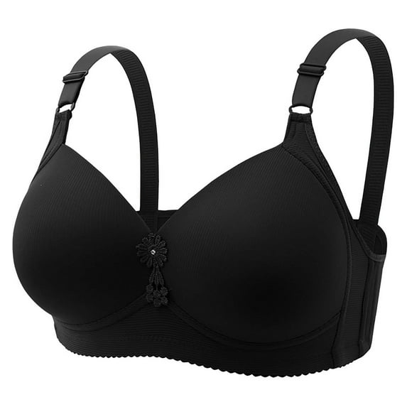 Tbopshirt Wireless Bras for Women Plus Size,Stretch Push-Up Womens Bras,Woman's Color Comfortable Hollow Out Perspective Bra Underwear No Rims