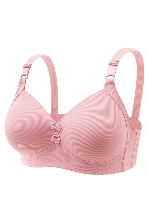 Wireless Bras for Women Plus Size,Stretch Push-Up Womens Bras,Woman's Color Comfortable Hollow Out Perspective Bra Underwear No Rims