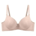 thumbnail image 1 of Tbopshirt Women Bras Plus Size Solid Color Maternity Sleeping Gathered Together Underwear Adjustable Lace Bra Everyday Bras, 1 of 3
