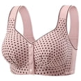 thumbnail image 1 of Tbopshirt Women Bras Wireless,Front Closure Bras,Large Size Front Buckle Rims-free Comfortable Breathable and Gathered Thin Cups Underwear Daily Bra Push Up Bras, 1 of 2