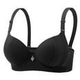 thumbnail image 1 of Tbopshirt Womens Bras Lace Flower Gathered Together Adjustable Shoulder Straps Plus Size Full Cup Seamless Push Up Shaping Everyday Bras, 1 of 2
