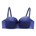 thumbnail image 1 of Tbopshirt Womens Bras Wirefree Push Up Solid Color Gathering Breathable Underwear Adjustable Full Coverage Everyday Bras, 1 of 3