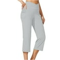 thumbnail image 1 of Tbopshirt Womens Casual Pants,Yoga Pants High Waist Workout Yoga Pants with Pockets Leggings Crop Straight Pants,Plus Size Pants for Women, 1 of 8