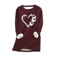thumbnail image 1 of Tbopshirt Womens Hoodless Sweatshirts,Plus Size Essential Crewneck Sweatshirts Christmas Women's Round Neck Pocket Thickened Plush Warm Long Sleeve Tops, 1 of 5