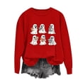 thumbnail image 1 of Tbopshirt Womens Hoodless Sweatshirts Halloween,Sweatshirts for Women Plus Size,Fall Winter Glasses Girl Print Casual Sports Round-Neck Tracksuits Long Sleeve,Hoodies Sweatshirts Pullover, 1 of 5