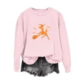 thumbnail image 1 of Tbopshirt Womens Hoodless Sweatshirts Halloween,Sweatshirts for Women Plus Size,Fall Winter Glasses Girl Print Casual Sports Round-Neck Tracksuits Long Sleeve,Hoodies Sweatshirts Pullover, 1 of 5