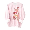 thumbnail image 1 of Tbopshirt Womens Hoodless Sweatshirts,Plus Size Essential Crewneck Sweatshirts Fashion Women Casual Printed Round Neck Long Sleeve Blouse T-Shirt Pullver Tops, 1 of 4