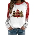 thumbnail image 1 of Tbopshirt Womens Hoodless Sweatshirts,Plus Size Essential Crewneck Sweatshirts Women's Christmas Printed Long Sleeves Blouse Round Neck Casual Tunic Tops, 1 of 4