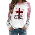 thumbnail image 1 of Tbopshirt Womens Hoodless Sweatshirts,Plus Size Essential Crewneck Sweatshirts Women's Christmas Printed Long Sleeves Blouse Round Neck Casual Tunic Tops, 1 of 4