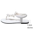 thumbnail image 1 of Tbopshirt Womens Summer Sandals with Arch Support Open Toe Floral Plus Size Solid Color Comfortable Dressy Flip Flops Beach Vacation, 1 of 9