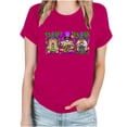 thumbnail image 1 of Tbopshirt Womens Tops,Mardi Gras Clothing, Fashion Crewneck Printed Short Sleeve T-shirt Casual Loose Shirt Tops,Tops for Women's, 1 of 4