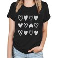 thumbnail image 1 of Tbopshirt Womens Tops,Valentine's Day T-Shirts for Women Graphic Tees,Womens Valentines Day T Shirt Crewneck Heart Printed Short Sleeve Casual Loose Plus Size Tops S-XXXL, 1 of 6