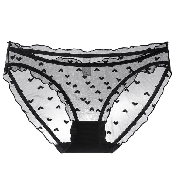 Tbopshirt Womens Underwear Panties for Women French Thin Perspective Mesh Lace Underwear Cropping Hip Lifting Low Waist Underwear