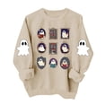 thumbnail image 1 of Tbopshirt Wonmen Halloween Graphic Sweatshirt Crewneck Sweatshirt Cute Printed Long Sleeve Pullover Tops, 1 of 6