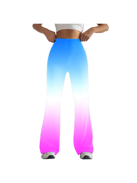 Yoga Flared Pants Women,Gradient Color Tight Fitting Hip Hugging Shaping Flare Leggings,S-XXL