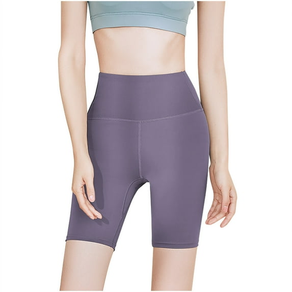 Tbopshirt Yoga Pants Biker Shorts,Solid Color Hip Lift Fitness High Waist Elastic Exercise Gym Running Yoga Shorts for Women Leggings Plus Size,S-XXL