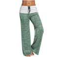 thumbnail image 1 of Tbopshirt Yoga Pants for Women,Clearance Womens Pants Plus Size,Women's Patchwork Yoga Quick-drying Sports Pants Outdoor Casual Wide-leg Pants,Tummy Control Leggings for Women,Deals Pants under $15, 1 of 4
