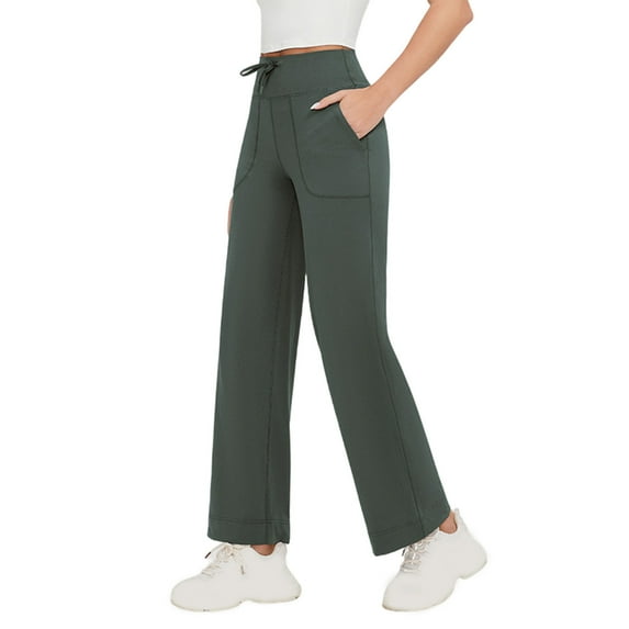 Tbopshirt Yoga Pants for Women Straight Leg Long,Solid Color Hip Lift Fitness High Waist Elastic Exercise Yoga Pants Plus Size,S-XXXL