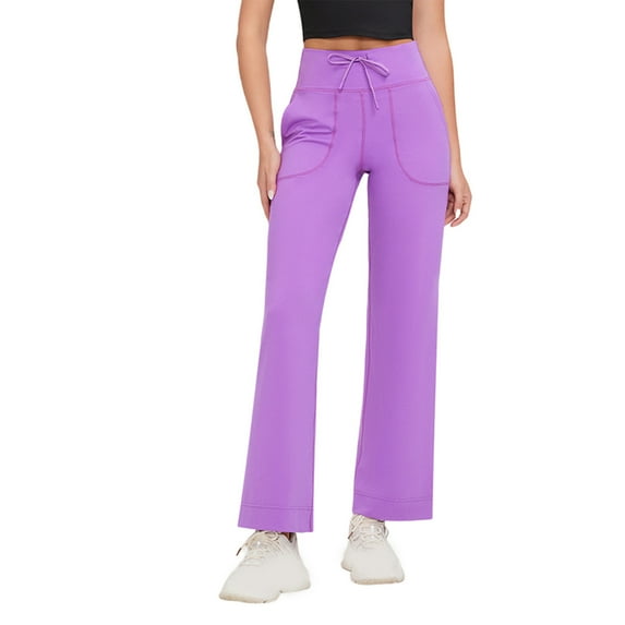 Tbopshirt Yoga Pants for Women Straight Leg Long,Solid Color Hip Lift Fitness High Waist Elastic Exercise Yoga Pants Plus Size,S-XXXL