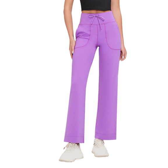 Tbopshirt Yoga Pants for Women Straight Leg Long,Solid Color Hip Lift Fitness High Waist Elastic Exercise Yoga Pants Plus Size,S-XXXL