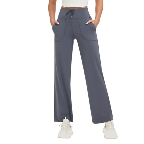 Tbopshirt Yoga Pants for Women Straight Leg Long,Solid Color Hip Lift Fitness High Waist Elastic Exercise Yoga Pants Plus Size,S-XXXL