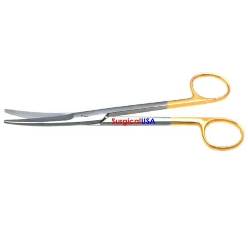 Tc Mayo Scissors 6.75" Curved Blades Tungsten Carbide Inserts Round Points