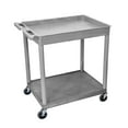 thumbnail image 1 of Tc12-G - 36" Large Top Tub And Bottom Flat Shelves Cart - Gray, 1 of 1