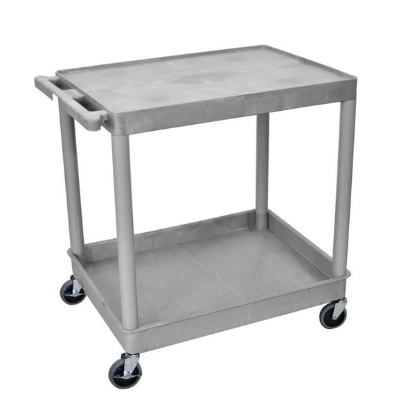 Tc21-G - Large Flat Top And Tub Bottom Shelf Utility Cart