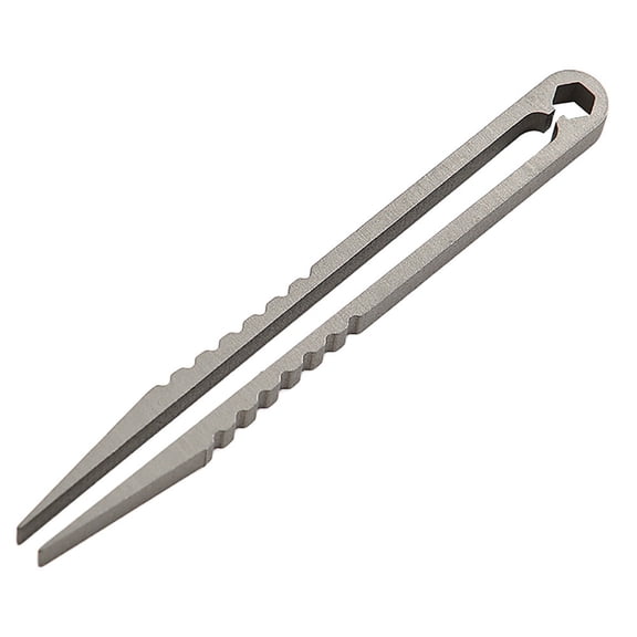Tc4 Titanium Alloy Mini Tweezers 3.3 Inch Precision Tip for Electronics Assembly Jewelry Making Edc Tool Outdoor Travel Portable, 1 Pair of Tweezers