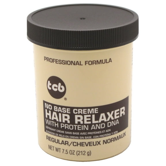 Tcb Hair Relaxer No Base Creme 7.5 Ounce Regular Jar (221ml) (Pack of 3)