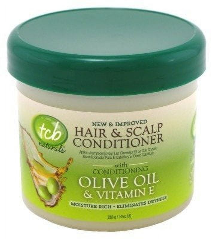 Tcb Naturals Hair & Scalp Cond Olive Oil & Vitamin-E 10oz Jar 3 Pack