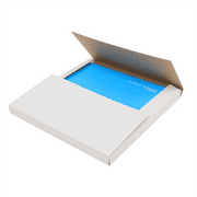 Tcbosik 100 Pack LP Mailers - 12.5"L x 12.5"W x 1"H Vinyl Record Mailing Box - Album Shipping Boxes - Cardboard Box - White