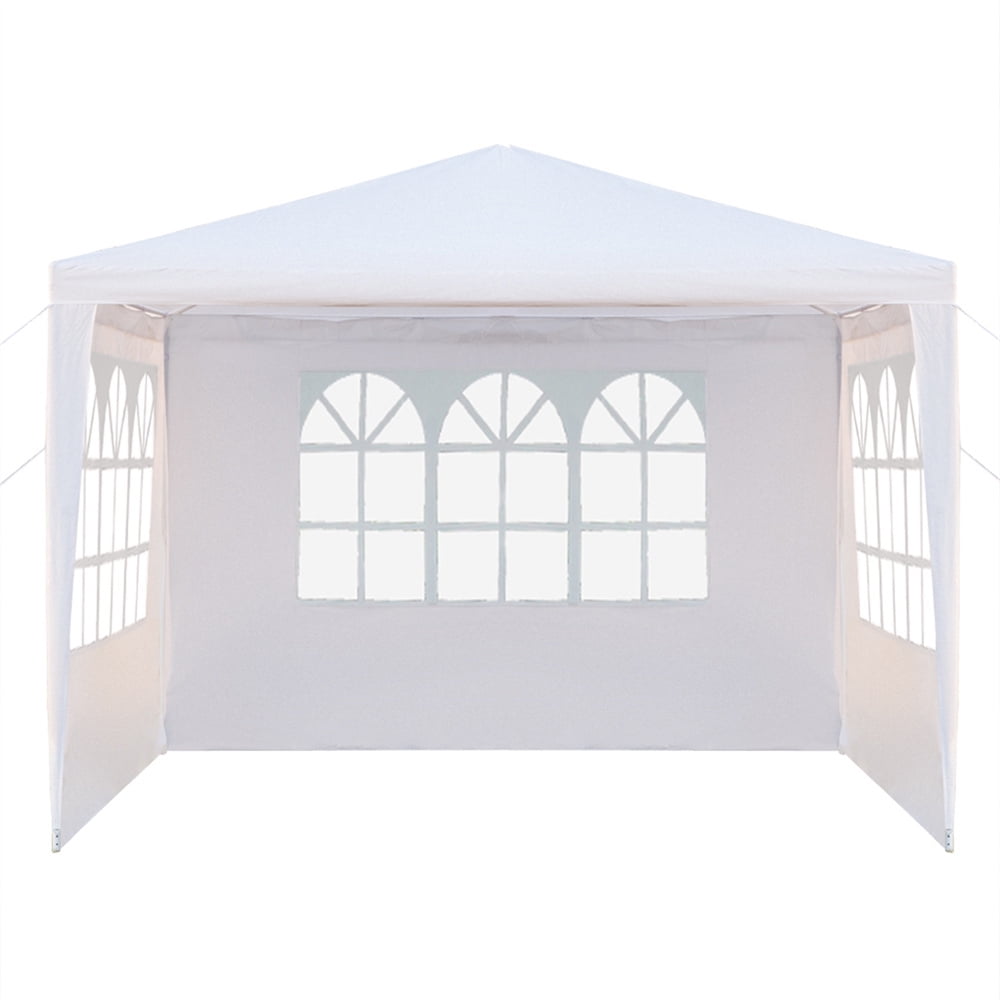 White 10' x 10' Outdoor Canopy Tent with Removable Sidewalls