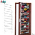 thumbnail image 1 of Tcbosik 12-Tier Over-the-Door Metal Shoe Rack - Holds Up to 24 Pairs, Slim Design for Closet or Entryway Door, Space-Saving Wall Mounted Organizer, White, 1 of 8
